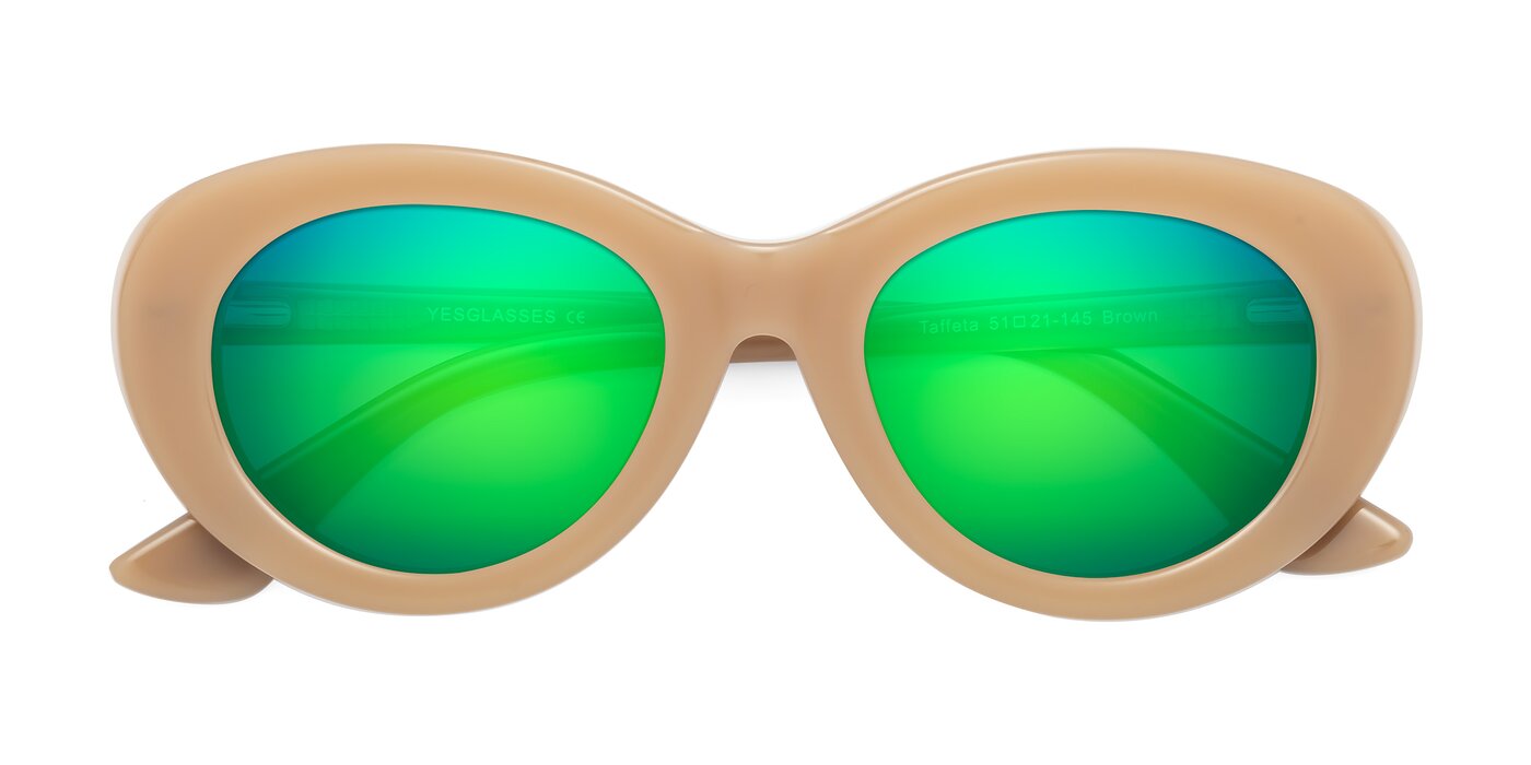Taffeta - Brown Flash Mirrored Sunglasses