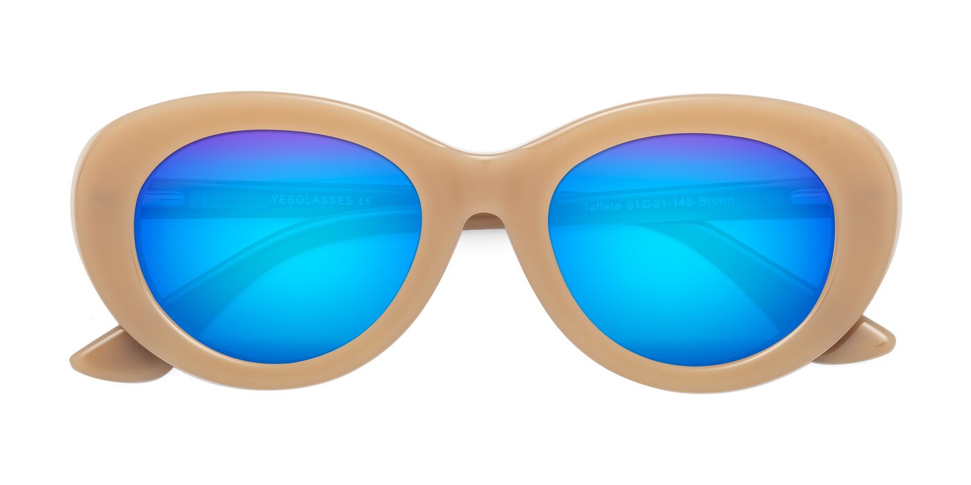 Taffeta - Brown Flash Mirrored Sunglasses