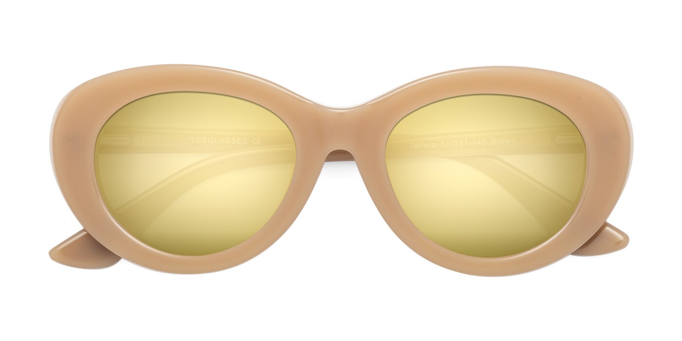 Taffeta - Brown Flash Mirrored Sunglasses