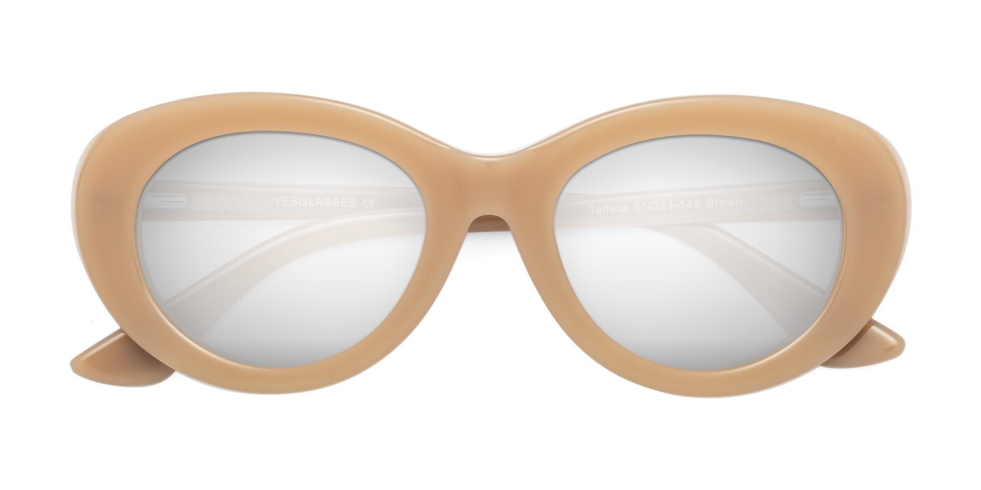 Taffeta - Brown Flash Mirrored Sunglasses