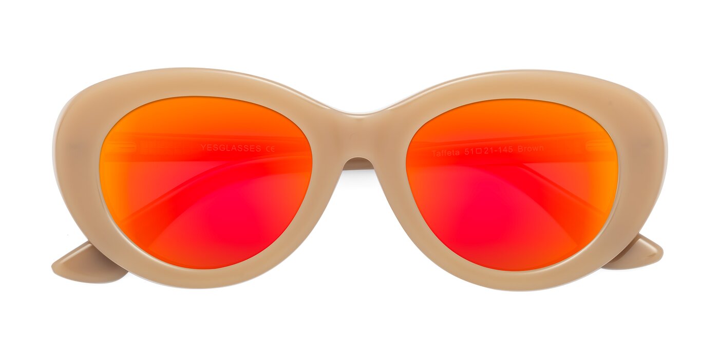 Taffeta - Brown Flash Mirrored Sunglasses