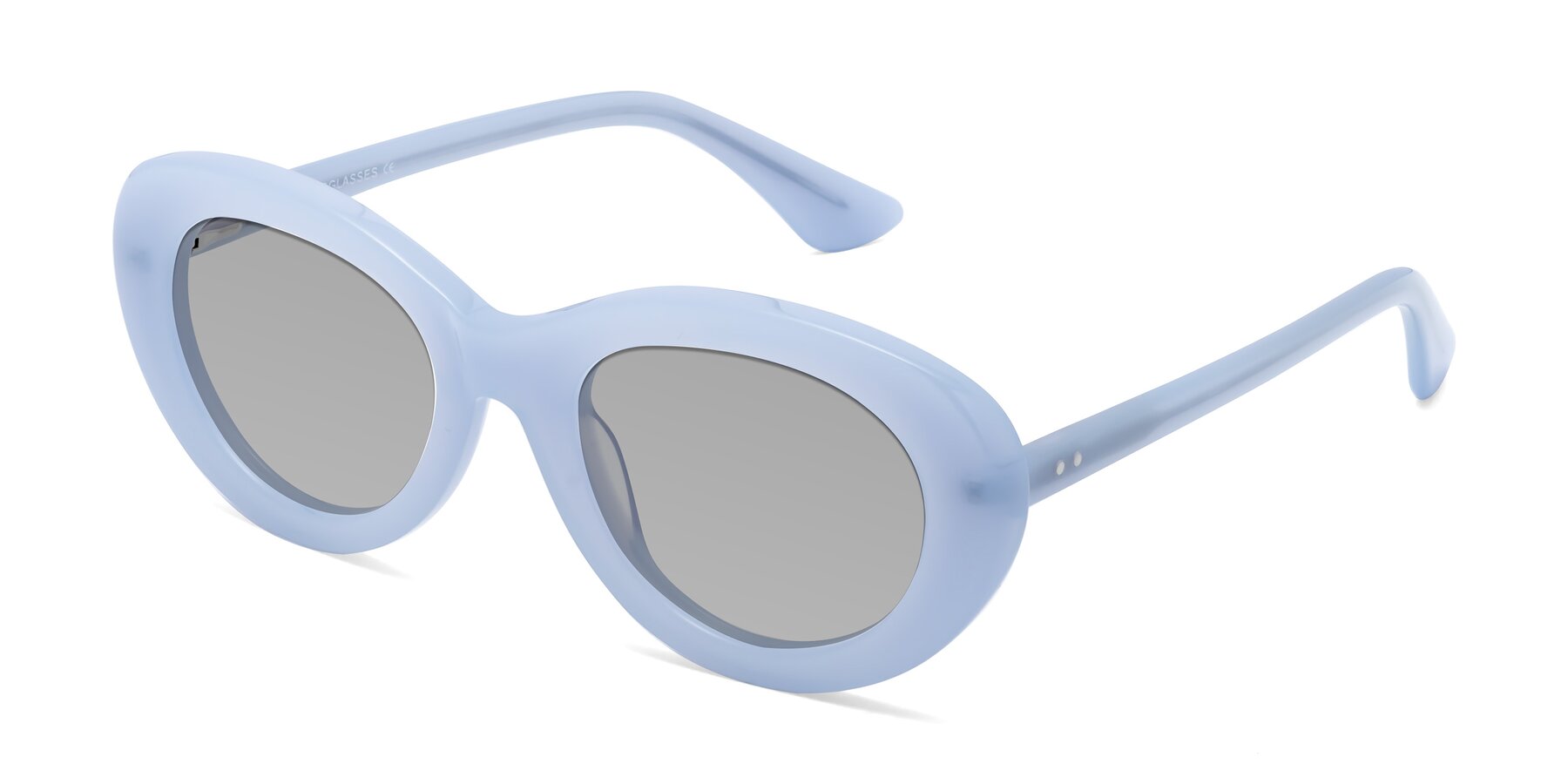Angle of Taffeta in Blue with Light Gray Tinted Lenses