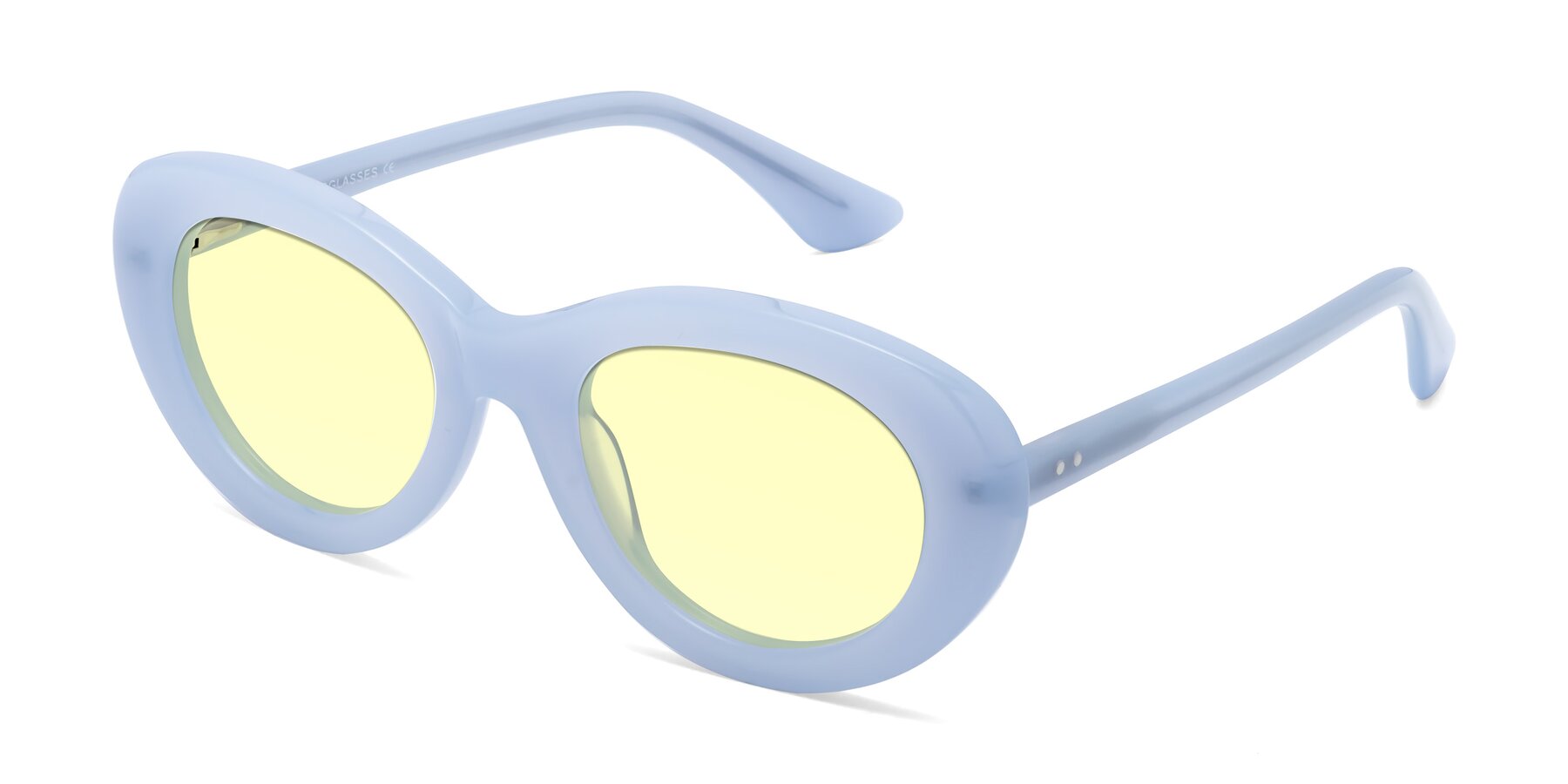 Angle of Taffeta in Blue with Light Yellow Tinted Lenses
