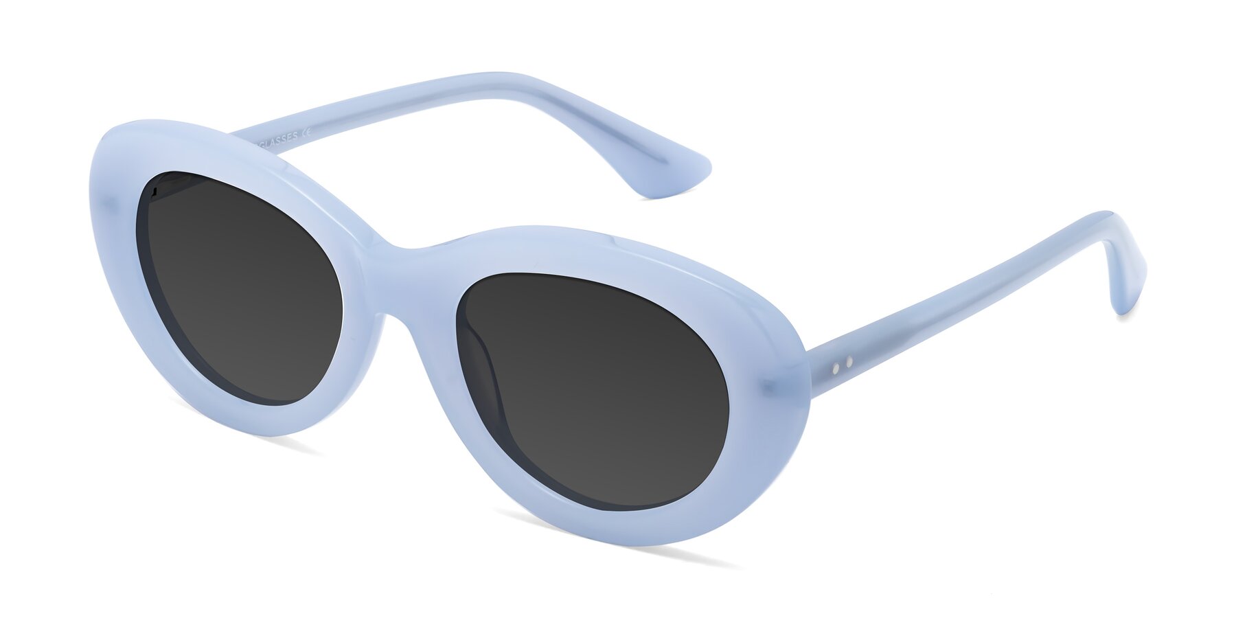 Angle of Taffeta in Blue with Gray Tinted Lenses
