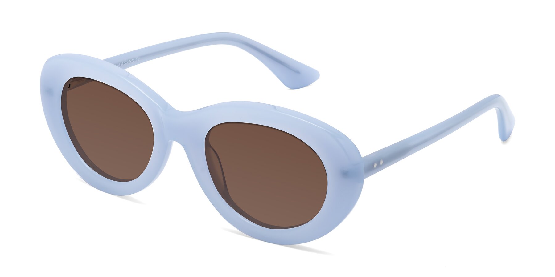Angle of Taffeta in Blue with Brown Tinted Lenses