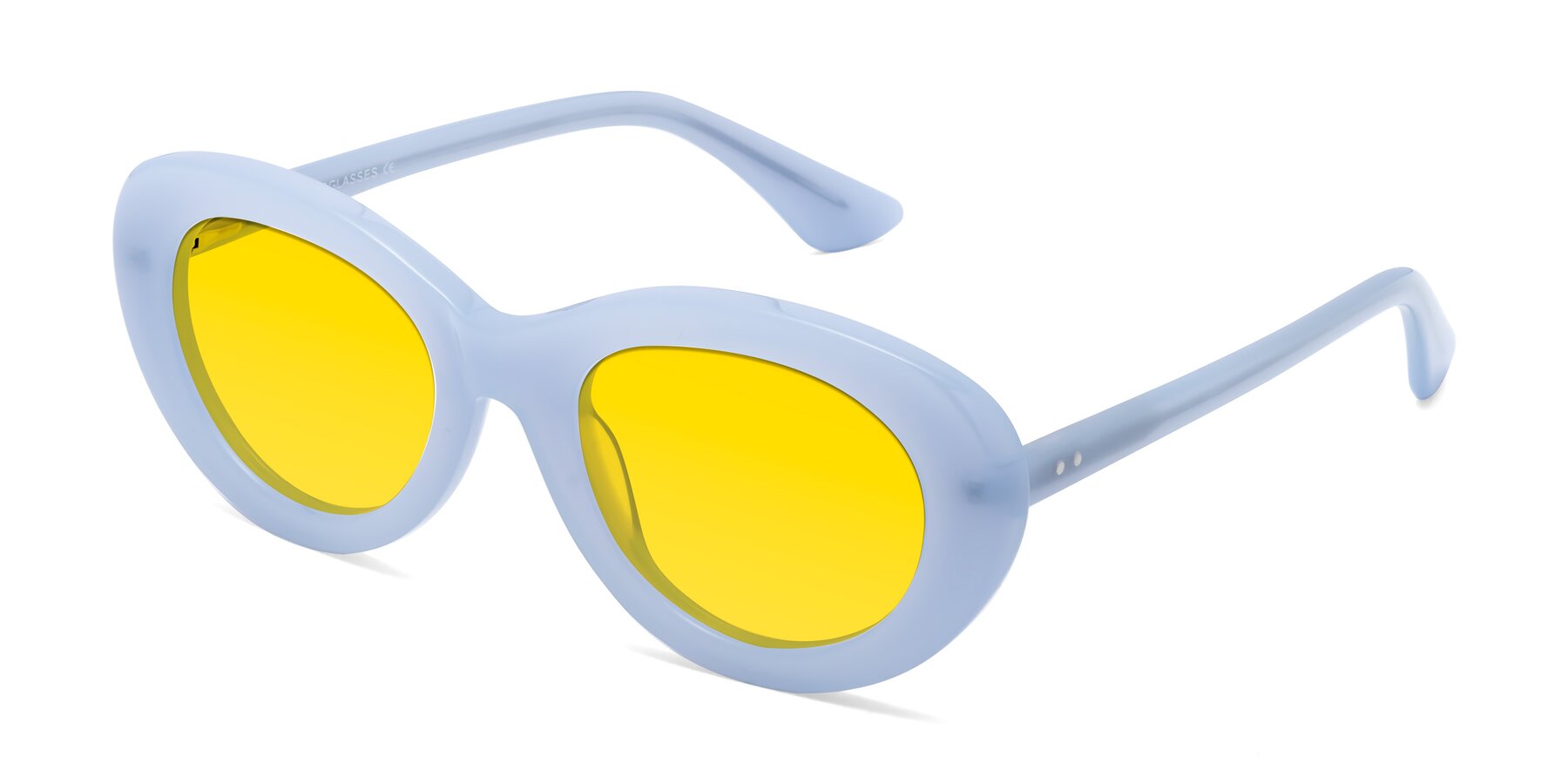 Angle of Taffeta in Blue with Yellow Tinted Lenses