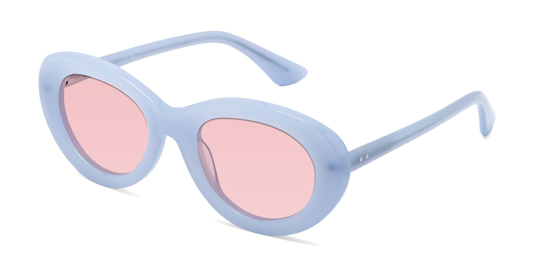 Angle of Taffeta in Blue with Light Garnet Tinted Lenses