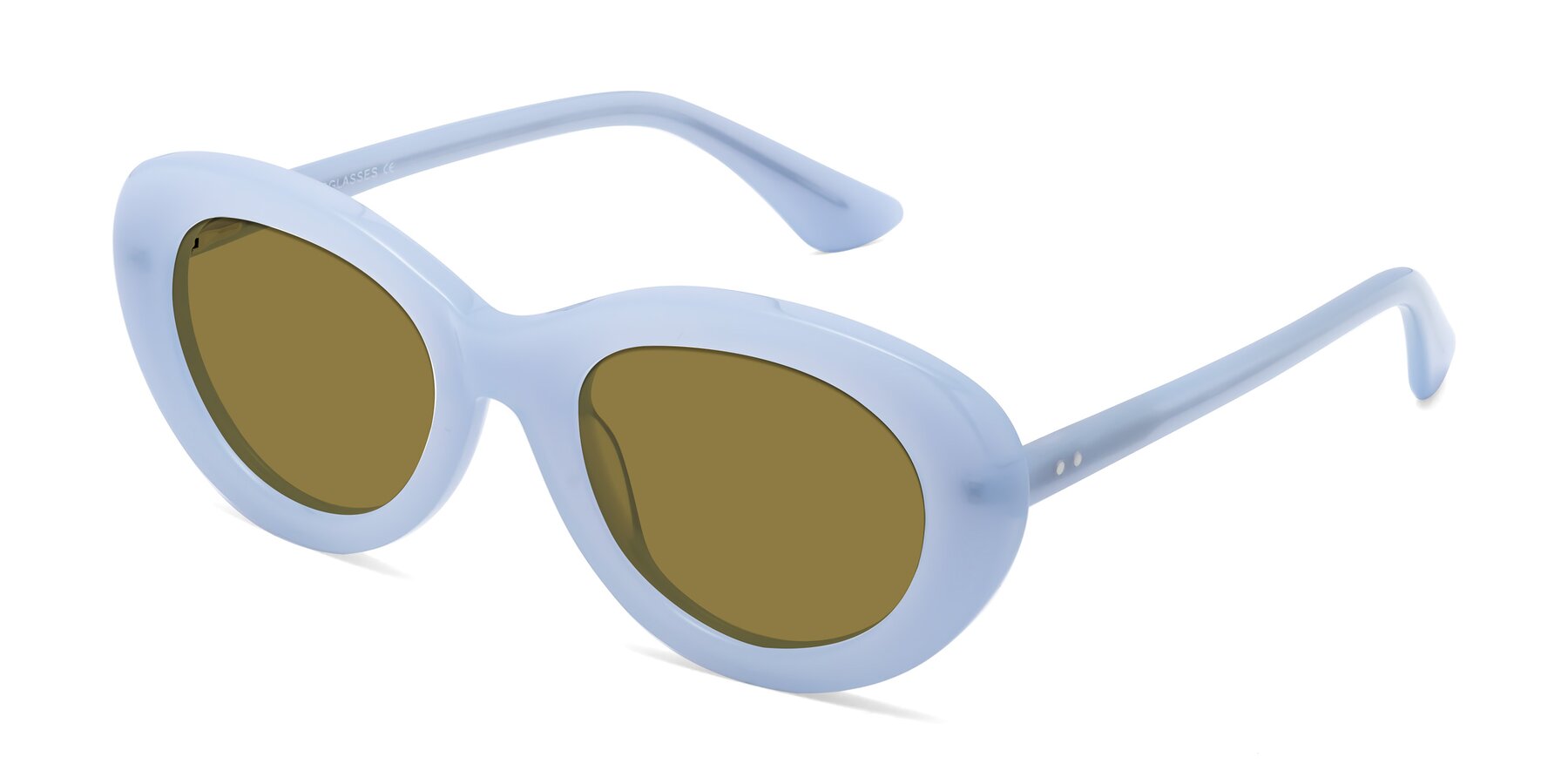 Angle of Taffeta in Blue with Brown Polarized Lenses