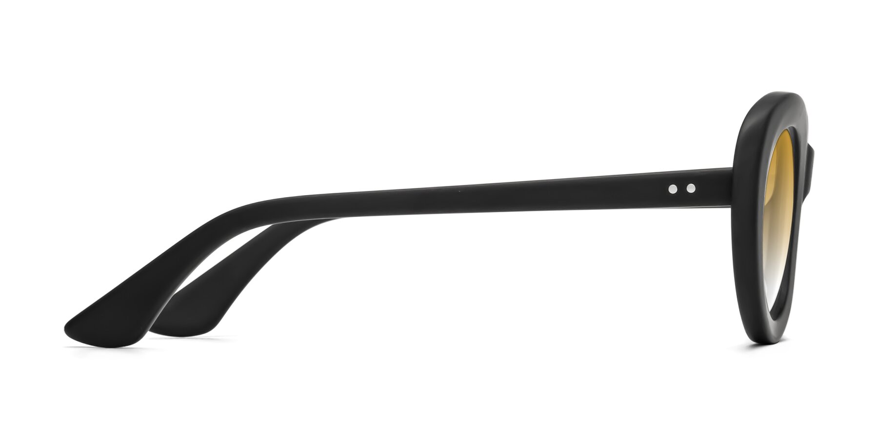 Side of Taffeta in Matte Black with Champagne Gradient Lenses