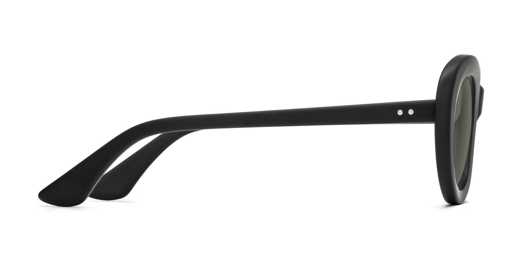 Side of Taffeta in Matte Black with Gray Polarized Lenses