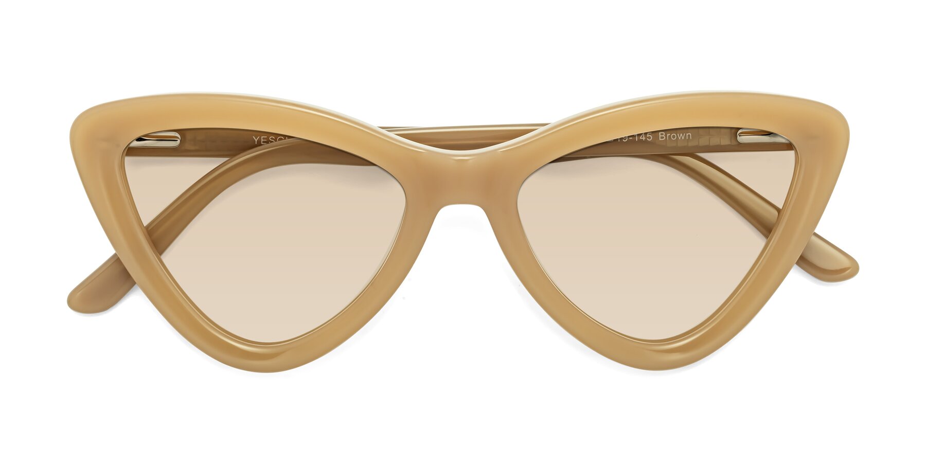 Folded Front of Candy in Brown with Light Brown Tinted Lenses