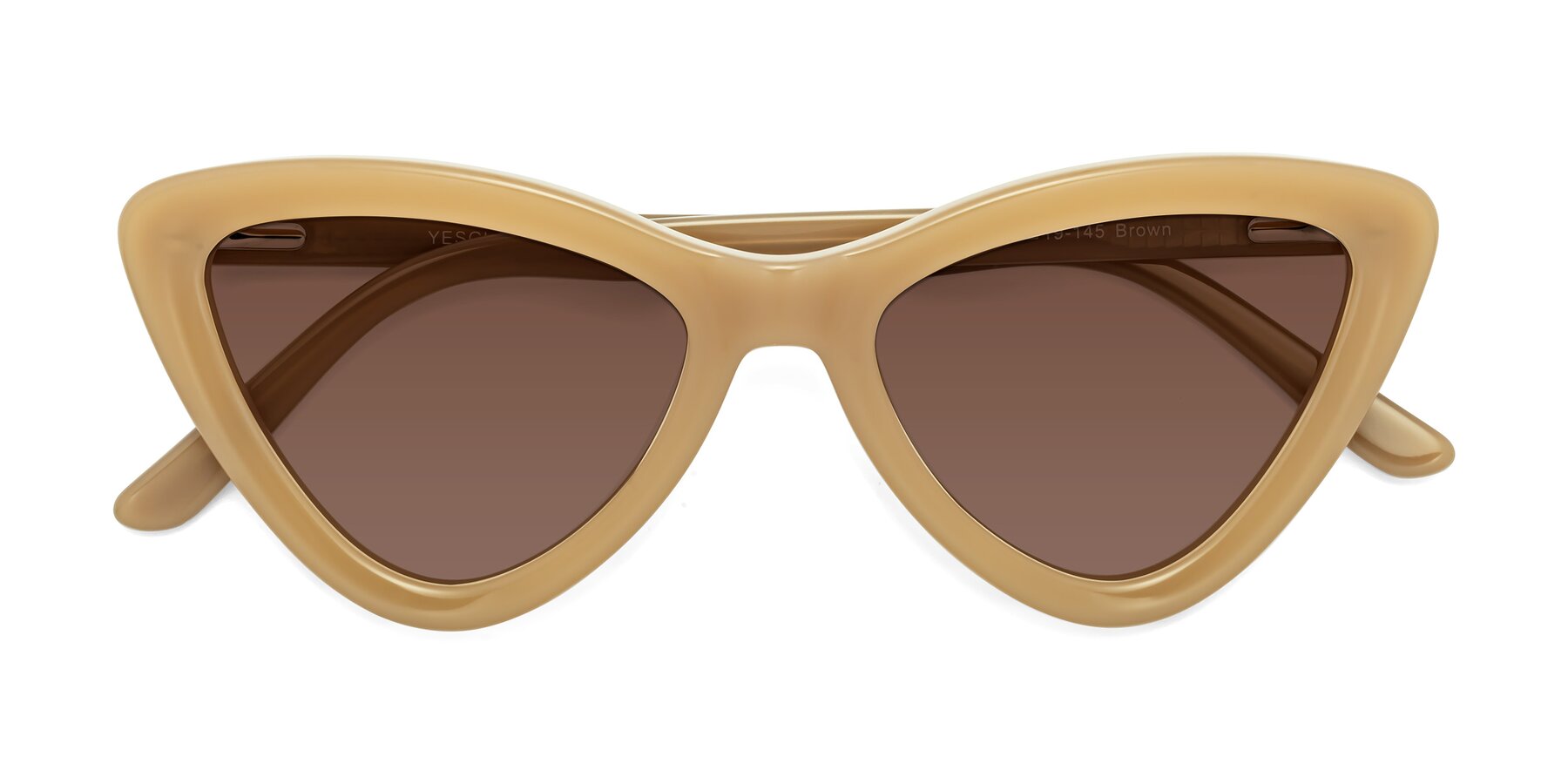 Folded Front of Candy in Brown with Brown Tinted Lenses