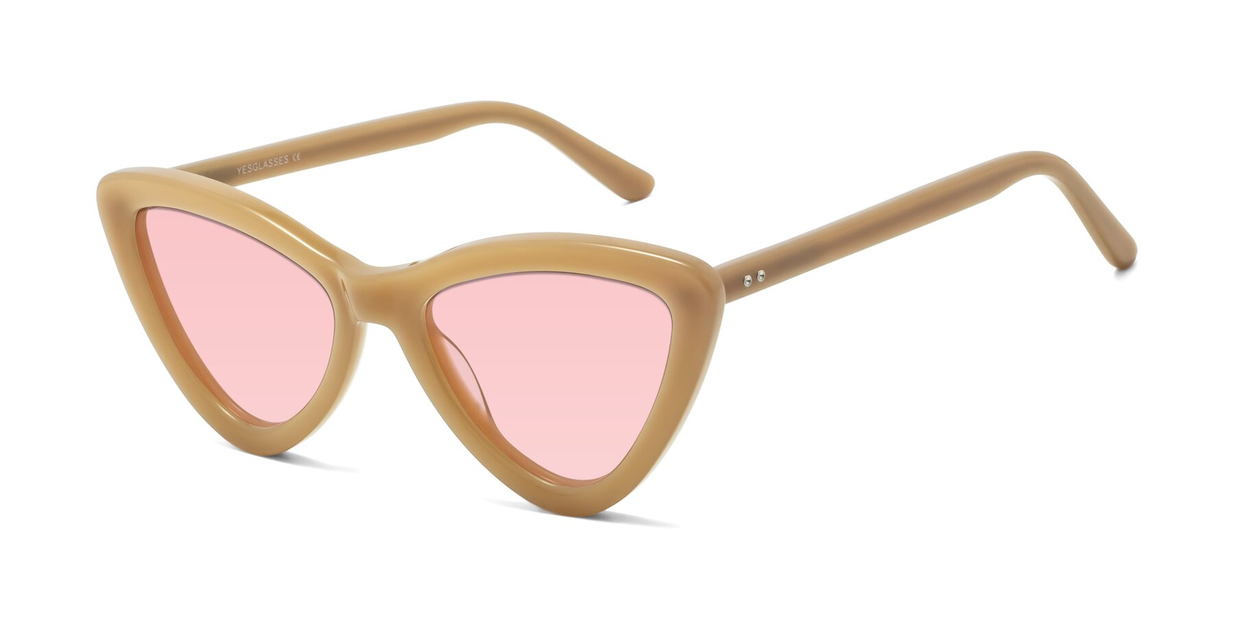 Angle of Candy in Brown with Light Garnet Tinted Lenses