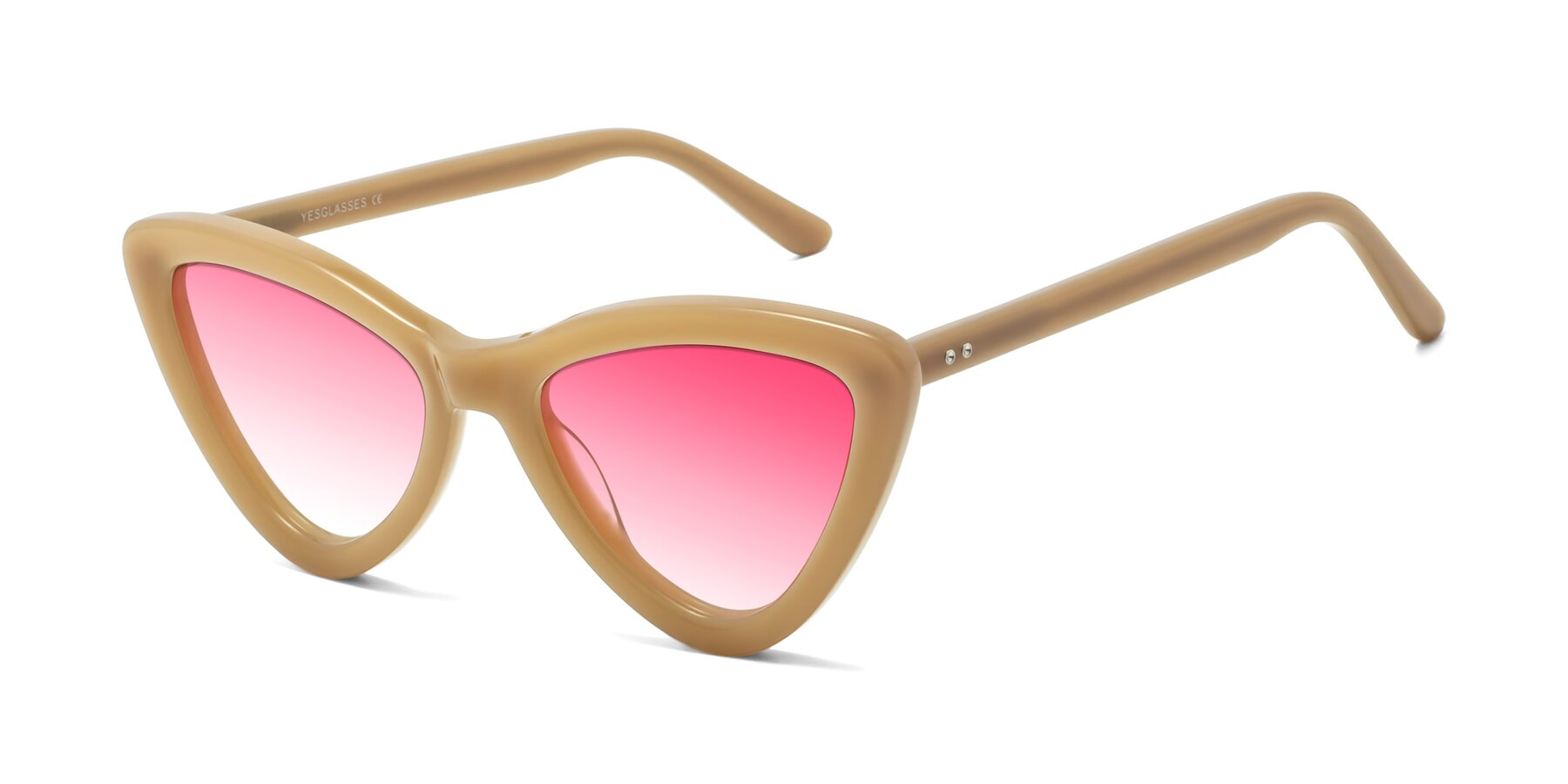 Angle of Candy in Brown with Pink Gradient Lenses