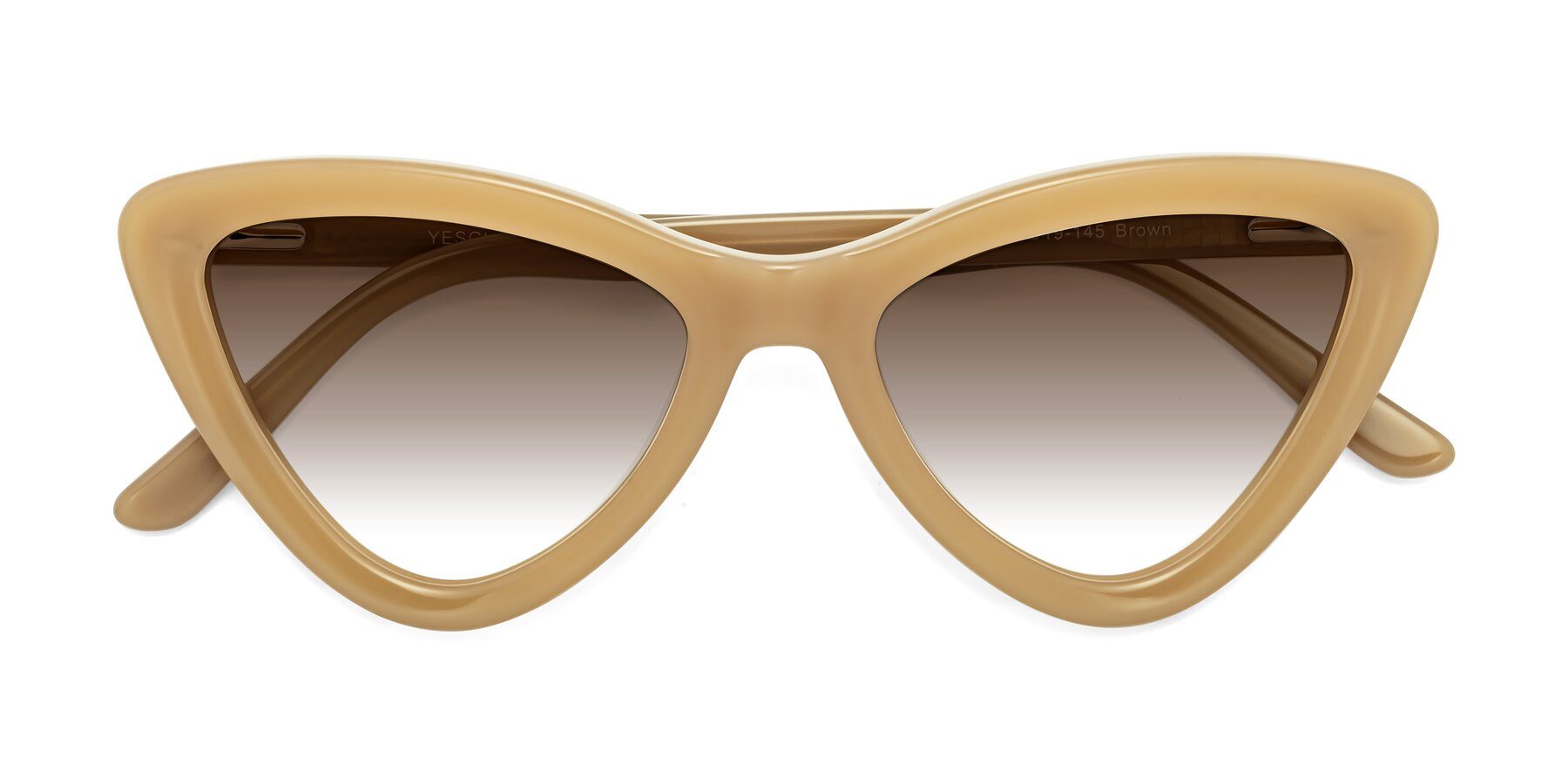 Folded Front of Candy in Brown with Brown Gradient Lenses