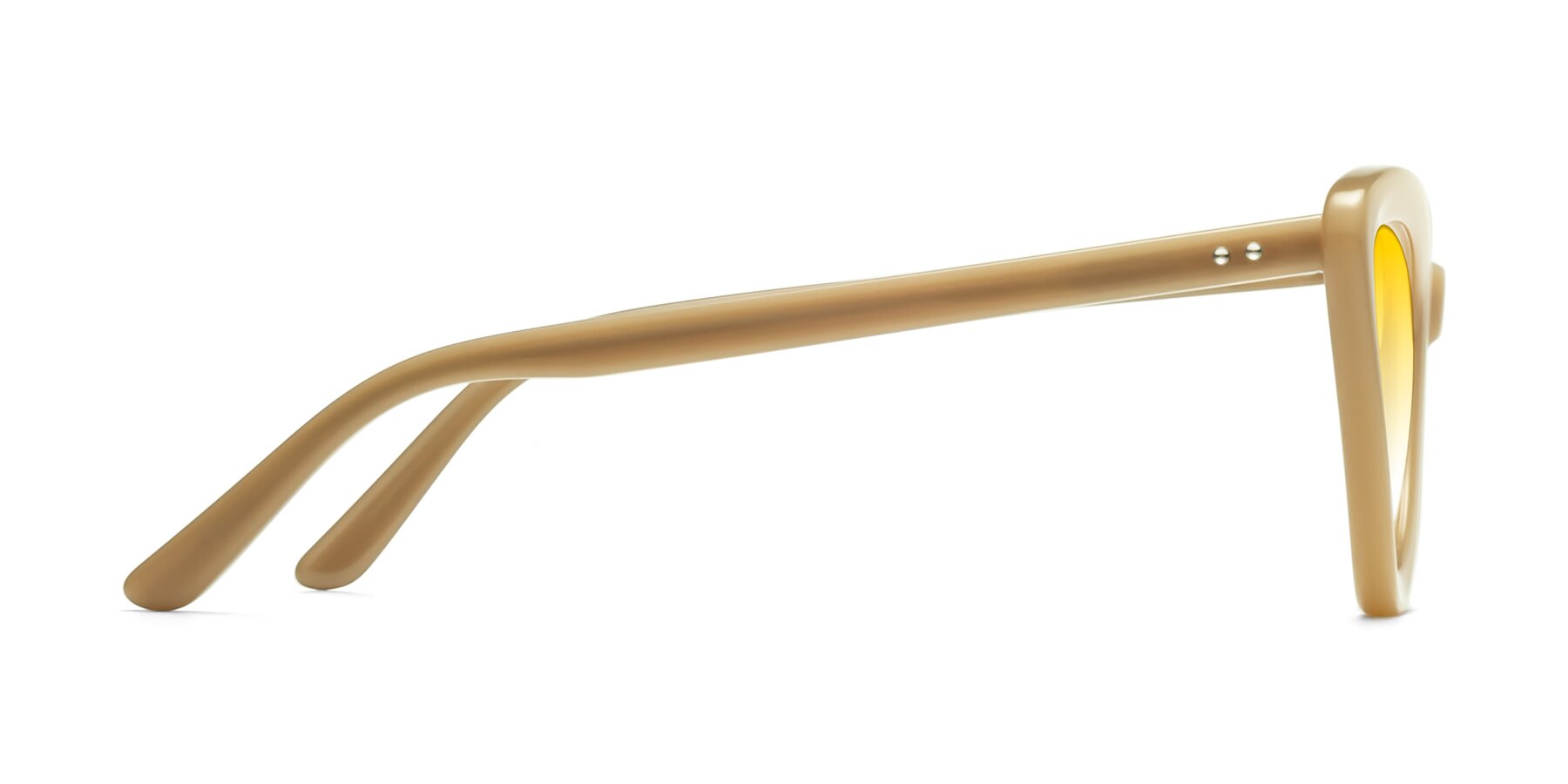 Side of Candy in Brown with Yellow Gradient Lenses