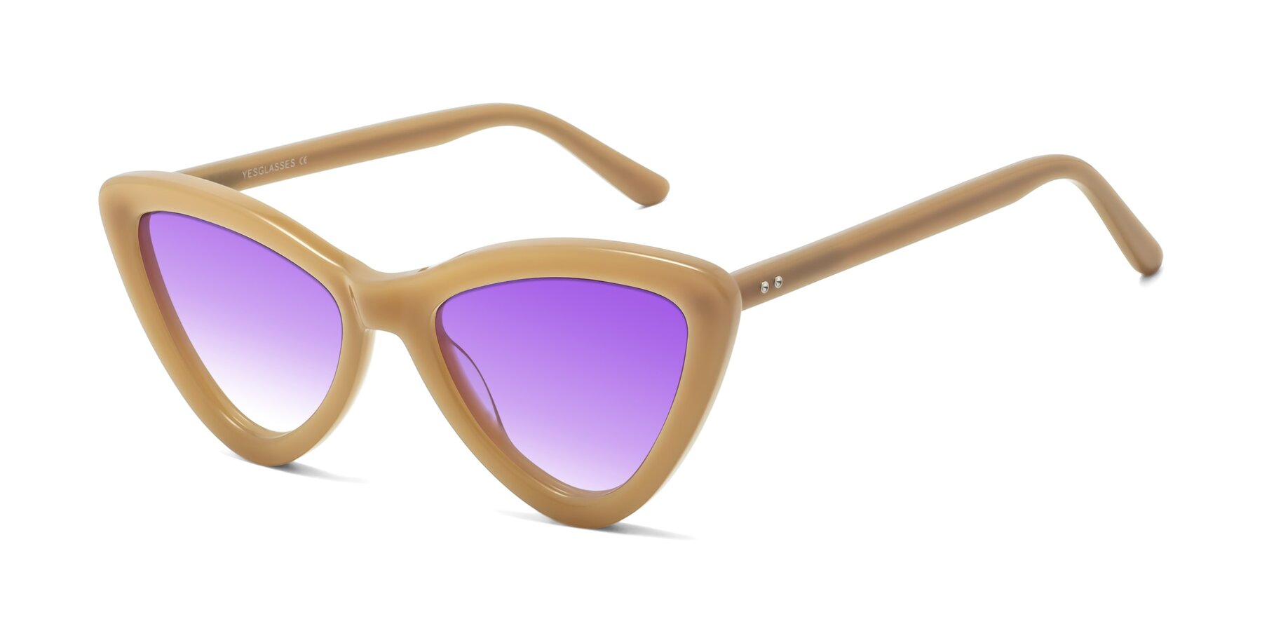 Angle of Candy in Brown with Purple Gradient Lenses