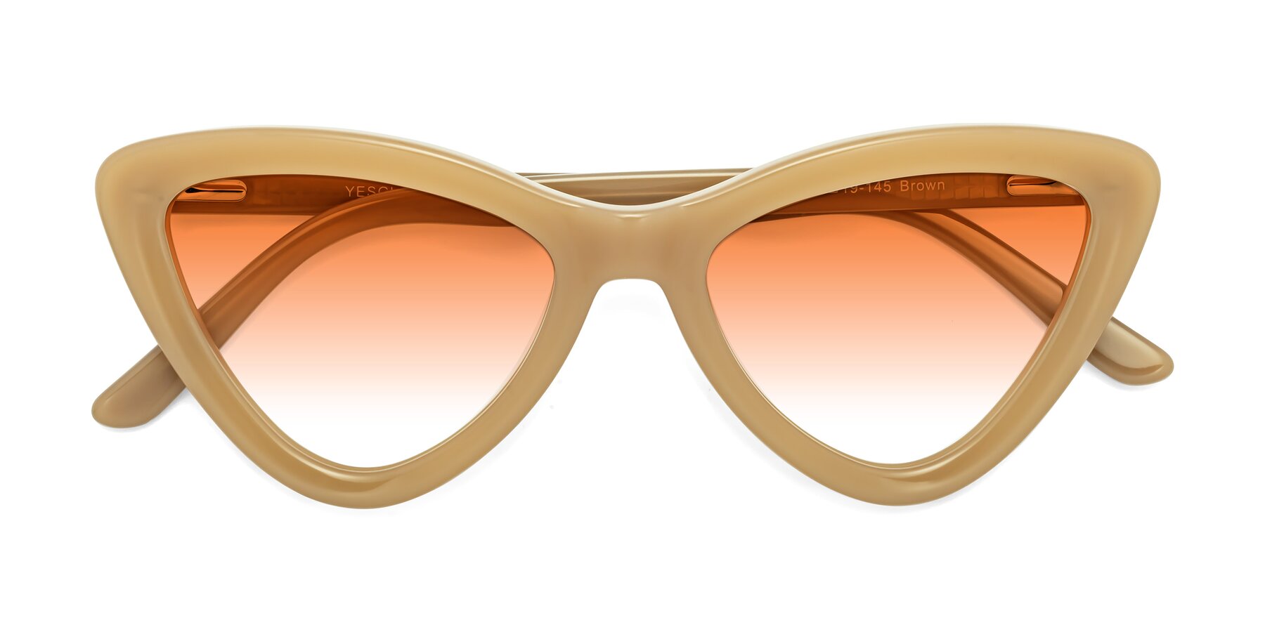 Folded Front of Candy in Brown with Orange Gradient Lenses