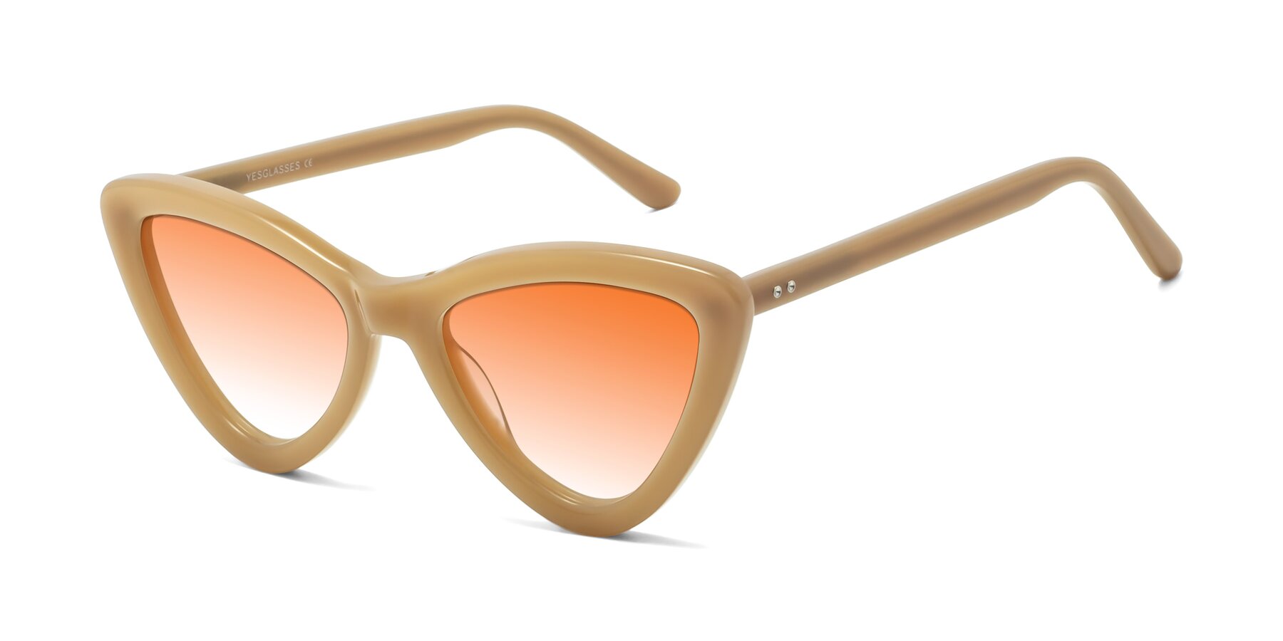 Angle of Candy in Brown with Orange Gradient Lenses