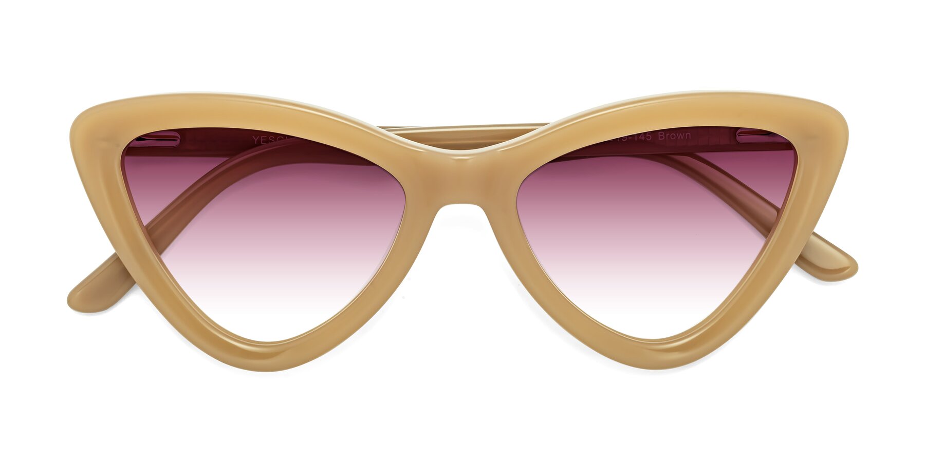 Folded Front of Candy in Brown with Wine Gradient Lenses