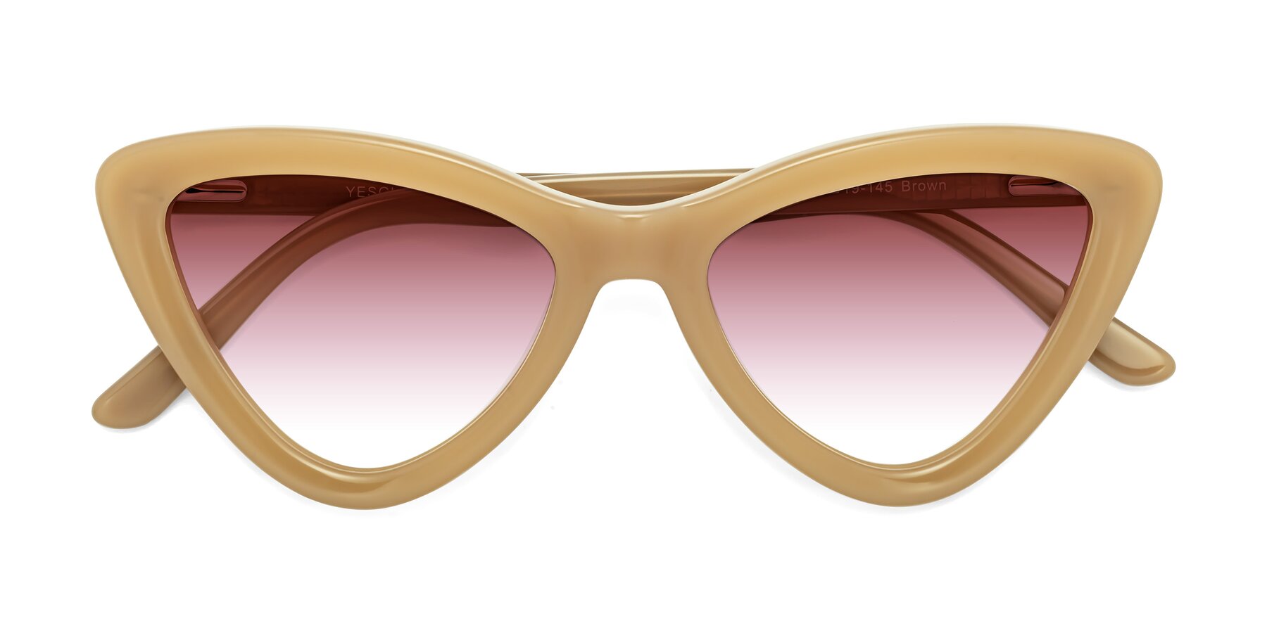 Folded Front of Candy in Brown with Garnet Gradient Lenses