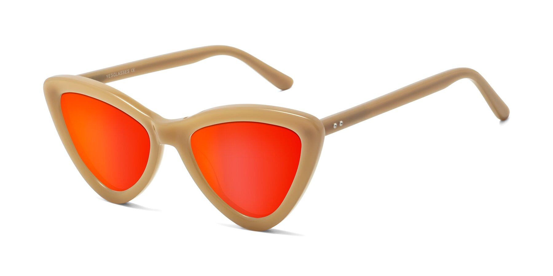Angle of Candy in Brown with Red Gold Mirrored Lenses
