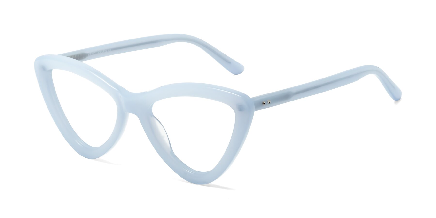 Angle of Candy in Blue with Clear Eyeglass Lenses