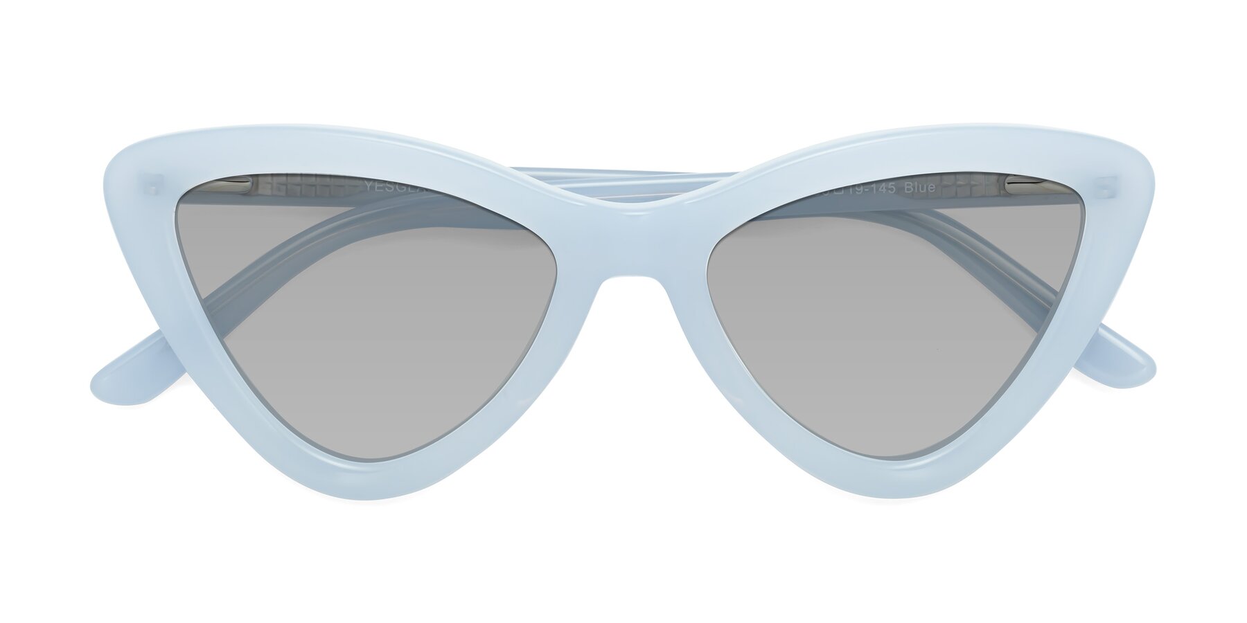 Folded Front of Candy in Blue with Light Gray Tinted Lenses