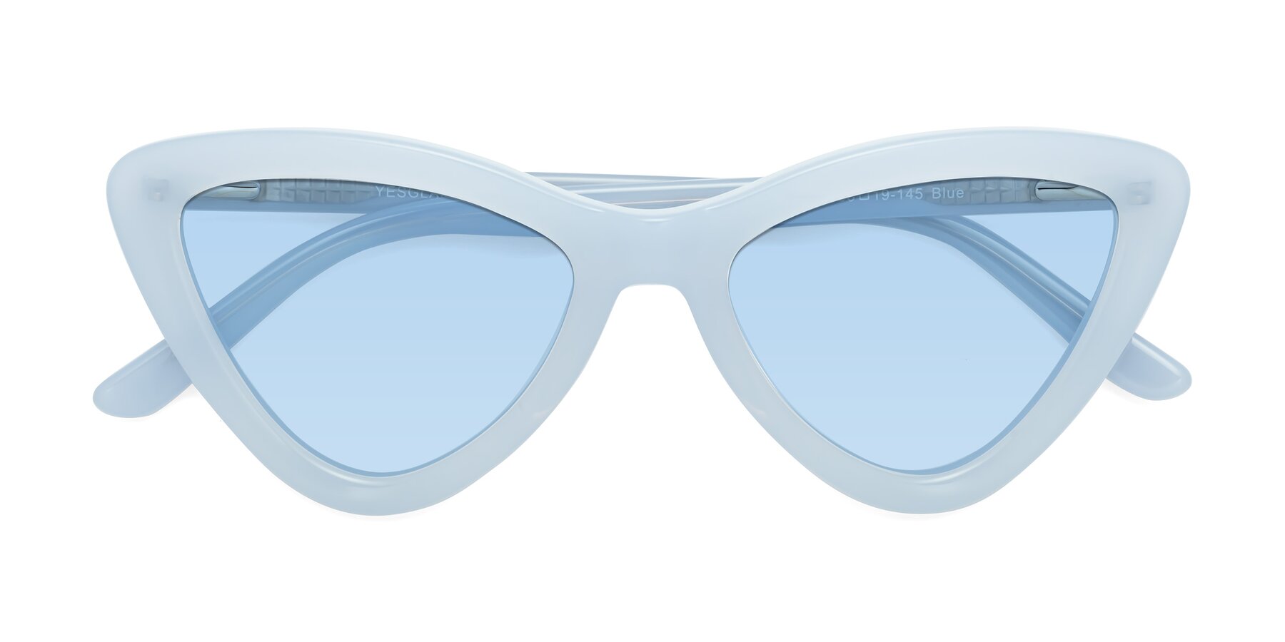 Folded Front of Candy in Blue with Light Blue Tinted Lenses