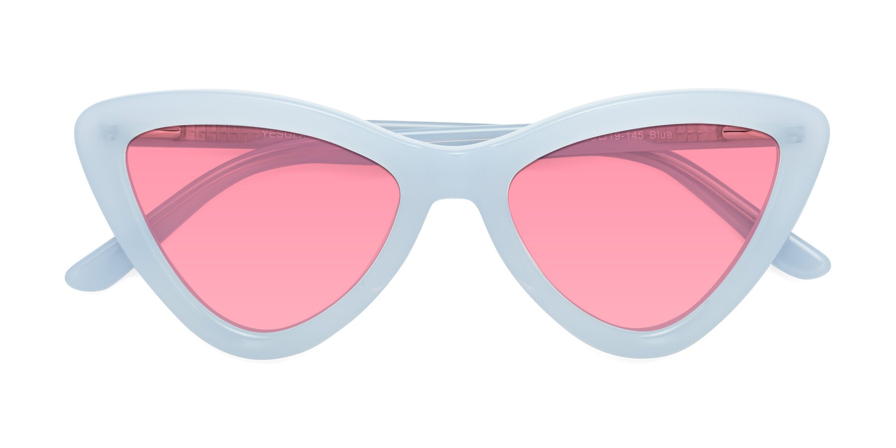 Folded Front of Candy in Blue with Pink Tinted Lenses