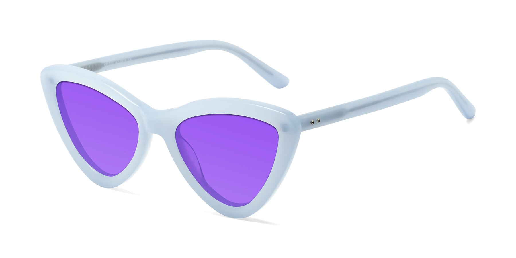 Angle of Candy in Blue with Purple Tinted Lenses