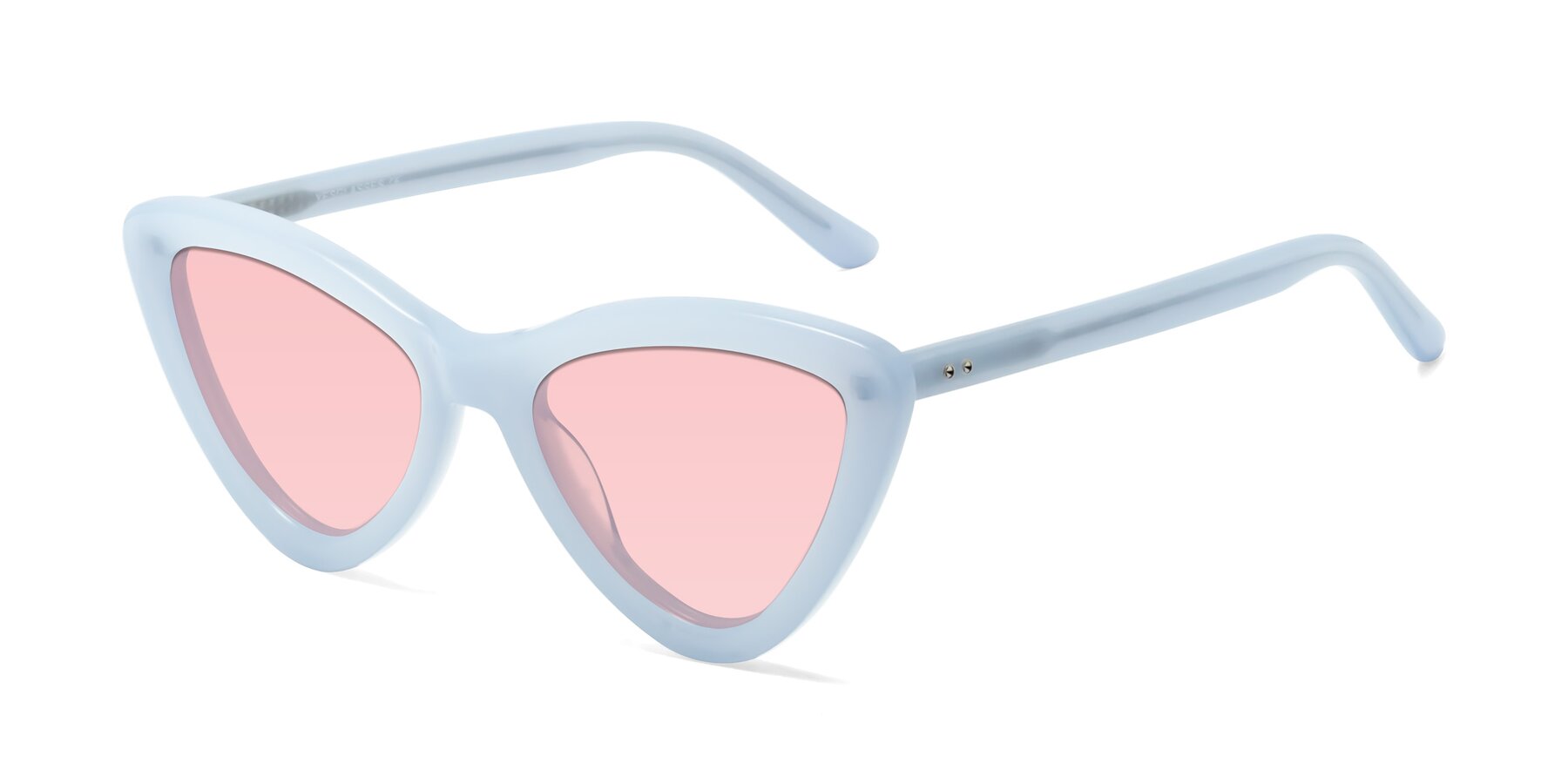 Angle of Candy in Blue with Light Garnet Tinted Lenses