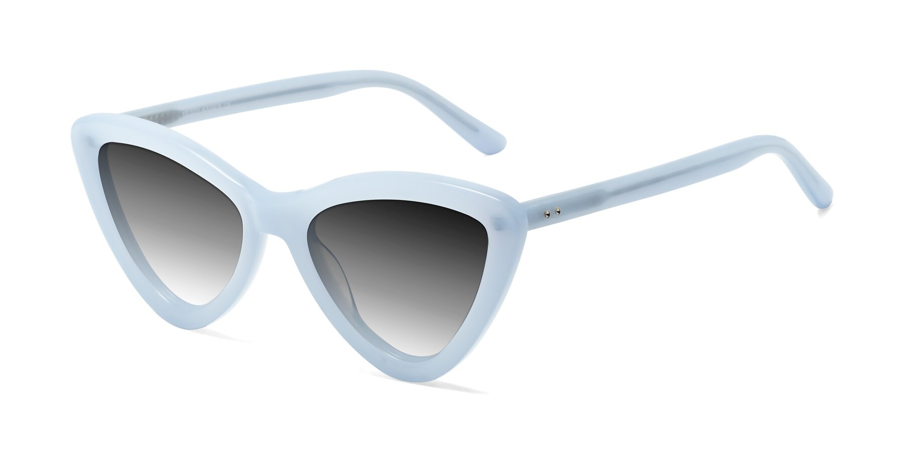 Angle of Candy in Blue with Gray Gradient Lenses