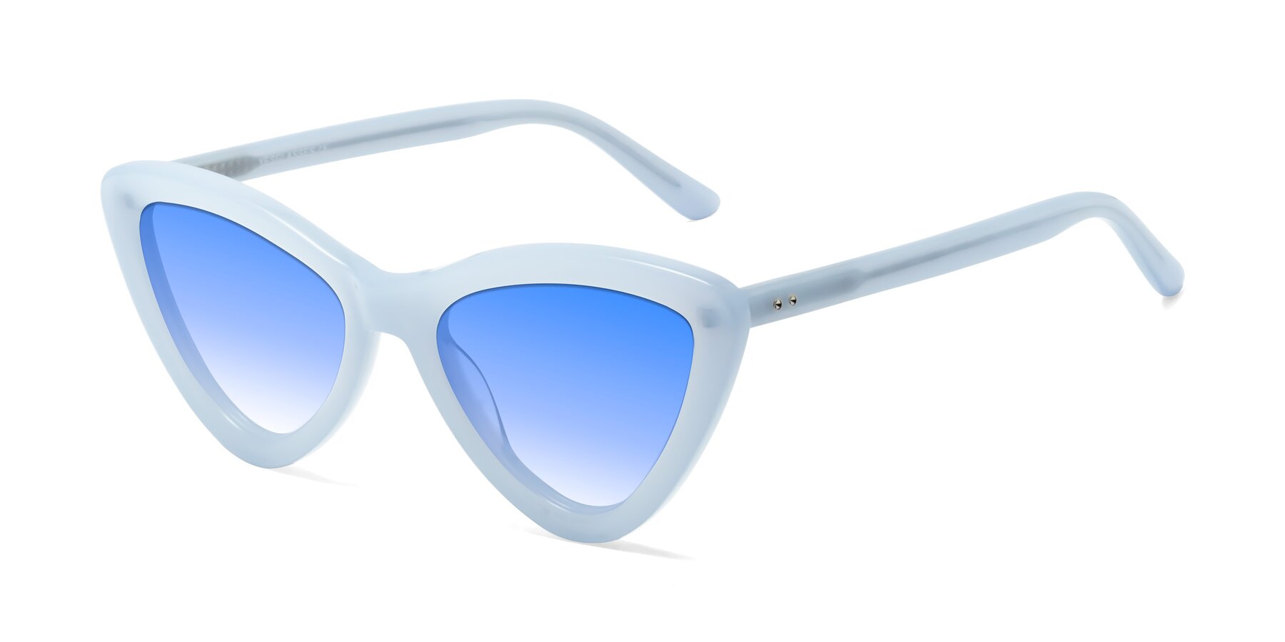 Angle of Candy in Blue with Blue Gradient Lenses