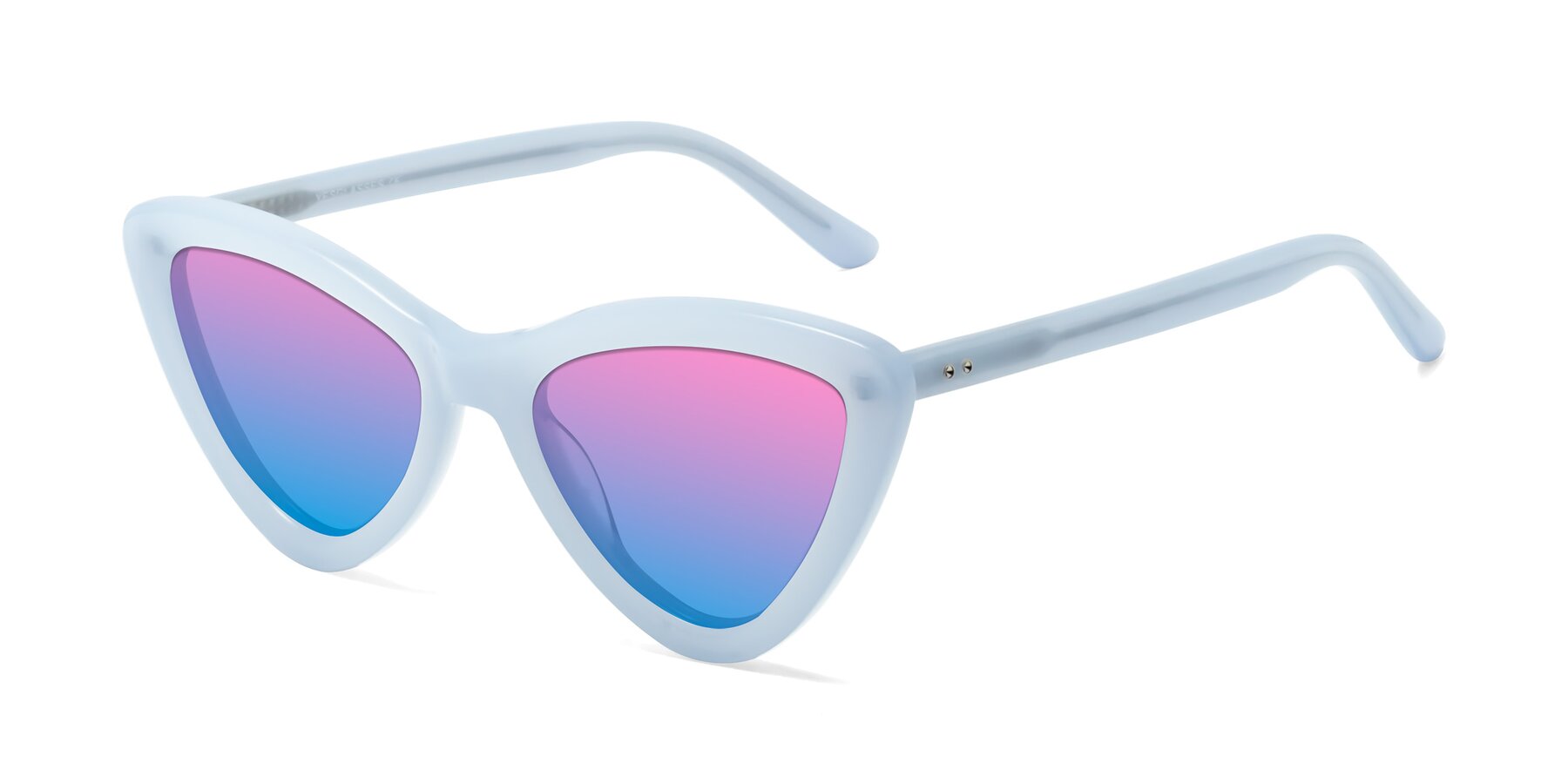 Angle of Candy in Blue with Pink / Blue Gradient Lenses