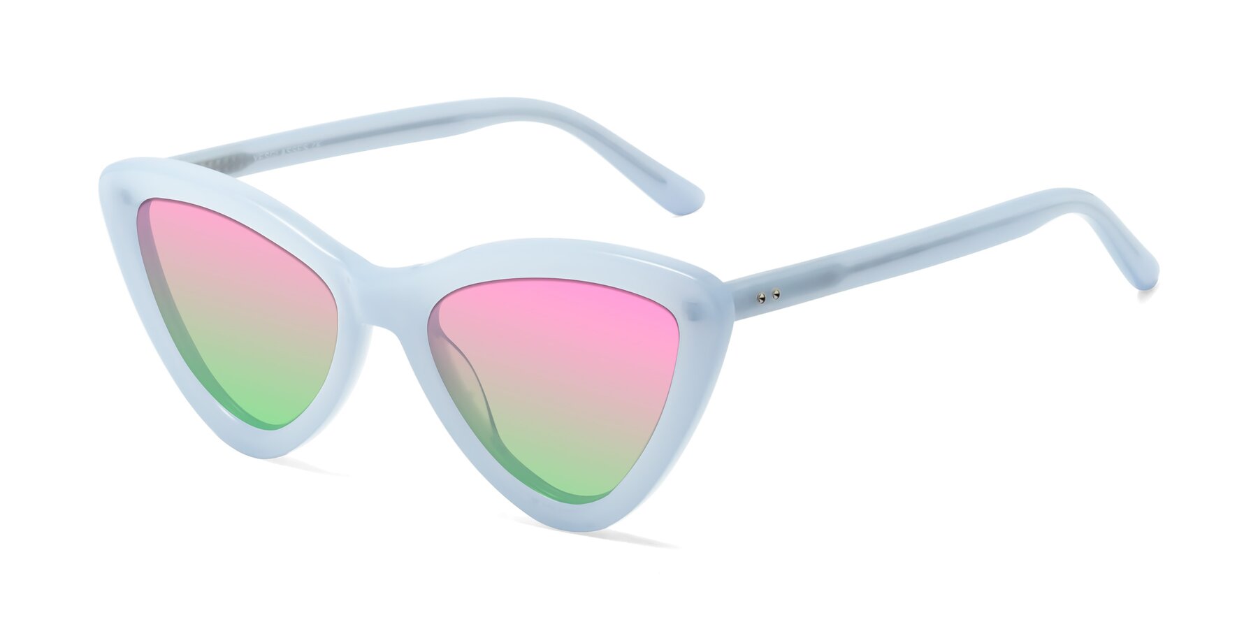 Angle of Candy in Blue with Pink / Green Gradient Lenses