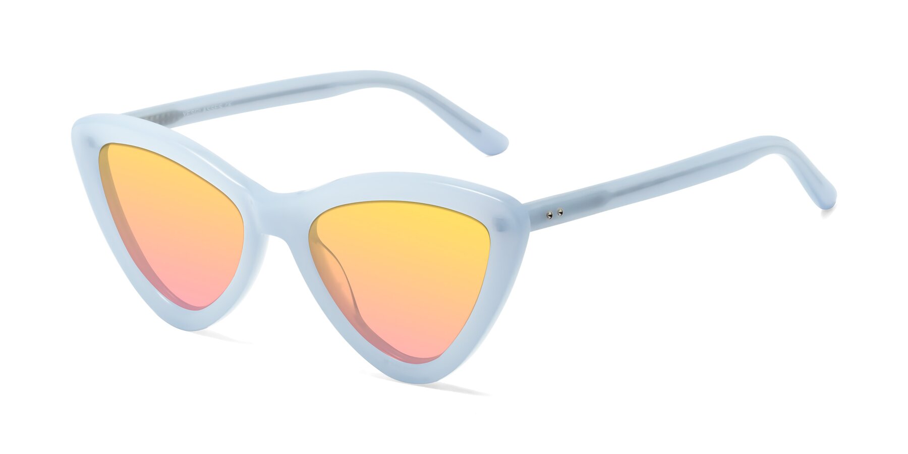 Angle of Candy in Blue with Yellow / Pink Gradient Lenses