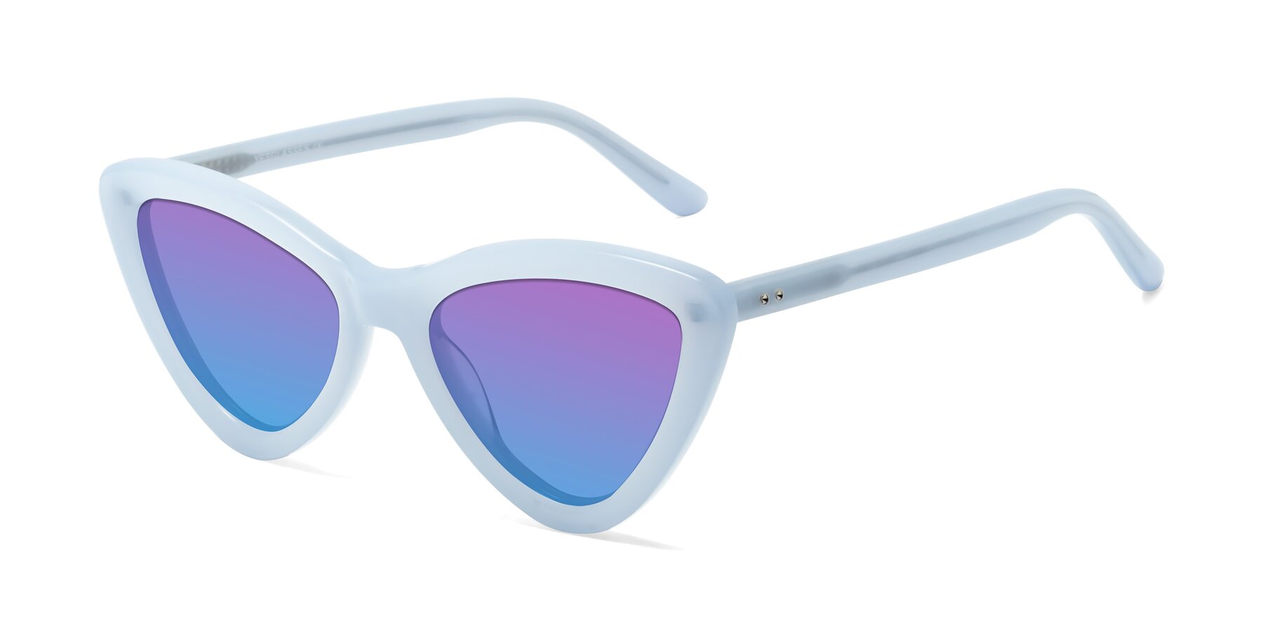 Angle of Candy in Blue with Purple / Blue Gradient Lenses