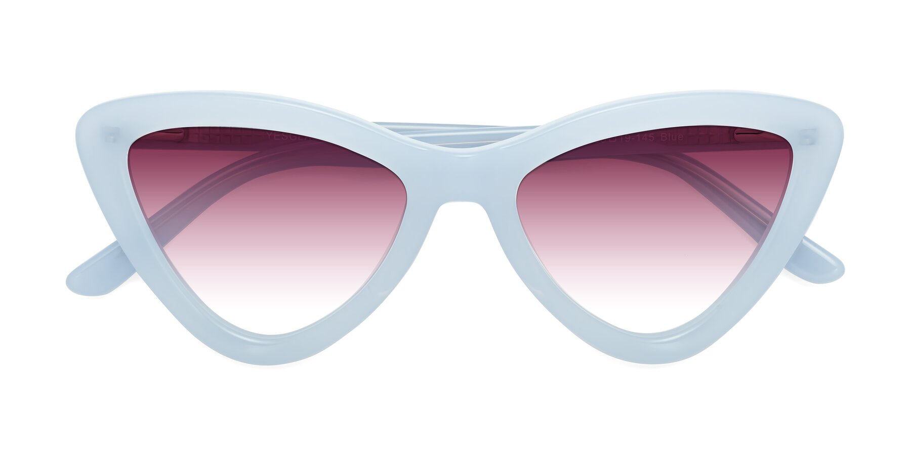 Folded Front of Candy in Blue with Wine Gradient Lenses