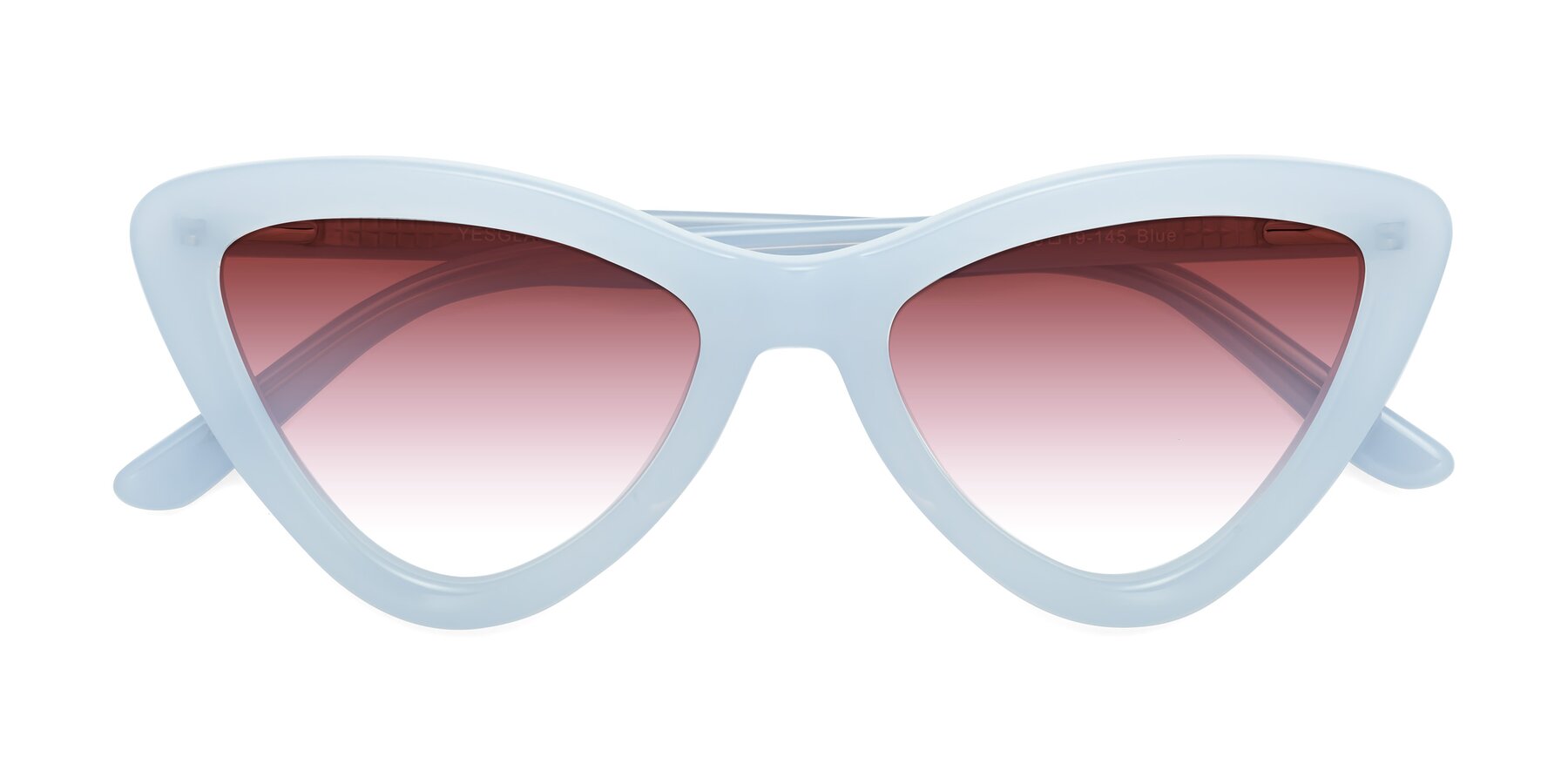 Folded Front of Candy in Blue with Garnet Gradient Lenses