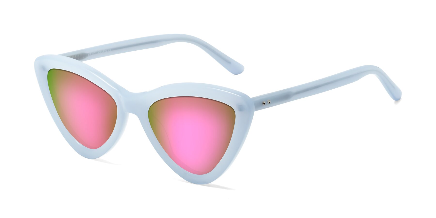 Angle of Candy in Blue with Pink Mirrored Lenses