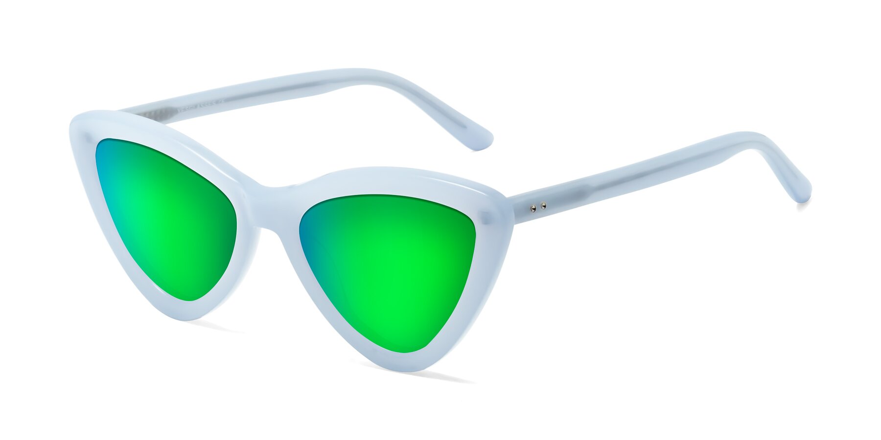 Angle of Candy in Blue with Green Mirrored Lenses