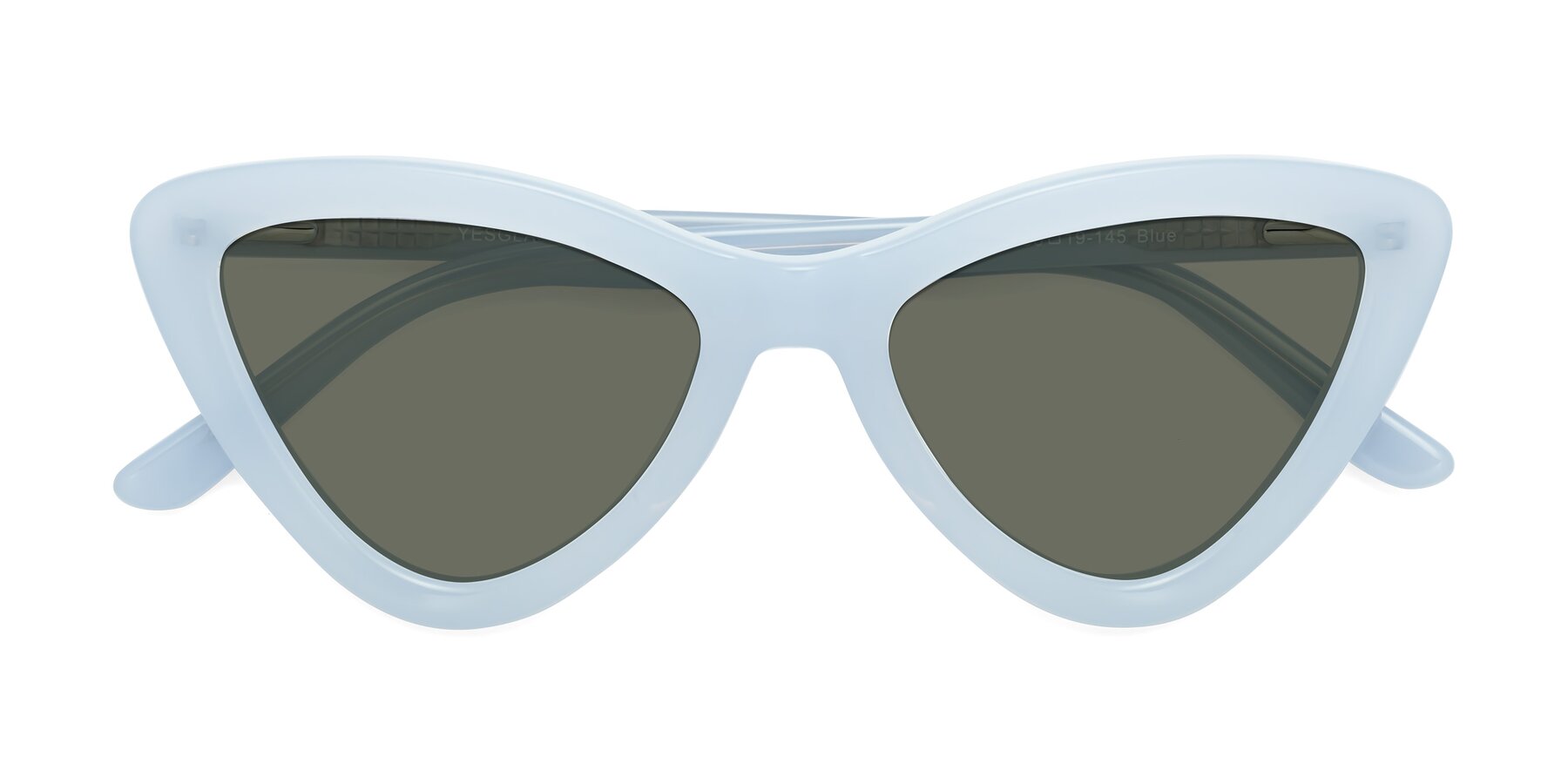 Folded Front of Candy in Blue with Gray Polarized Lenses