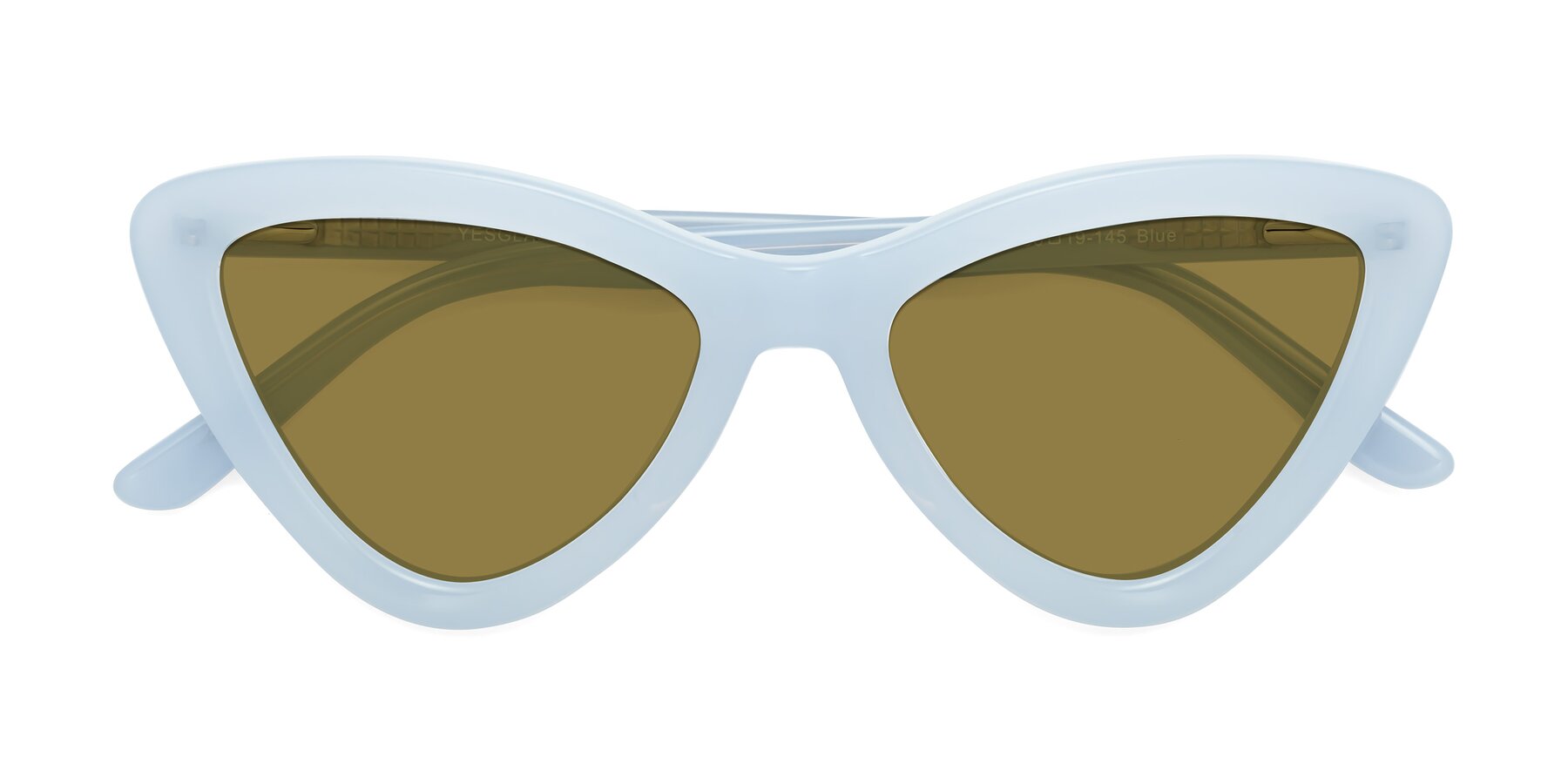 Folded Front of Candy in Blue with Brown Polarized Lenses