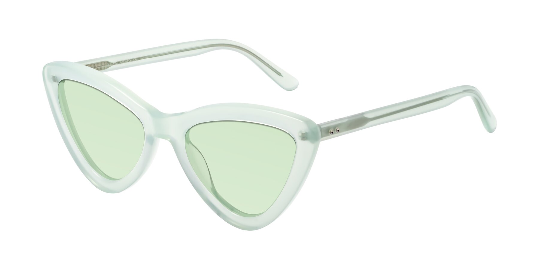 Angle of Candy in Light Green with Light Green Tinted Lenses