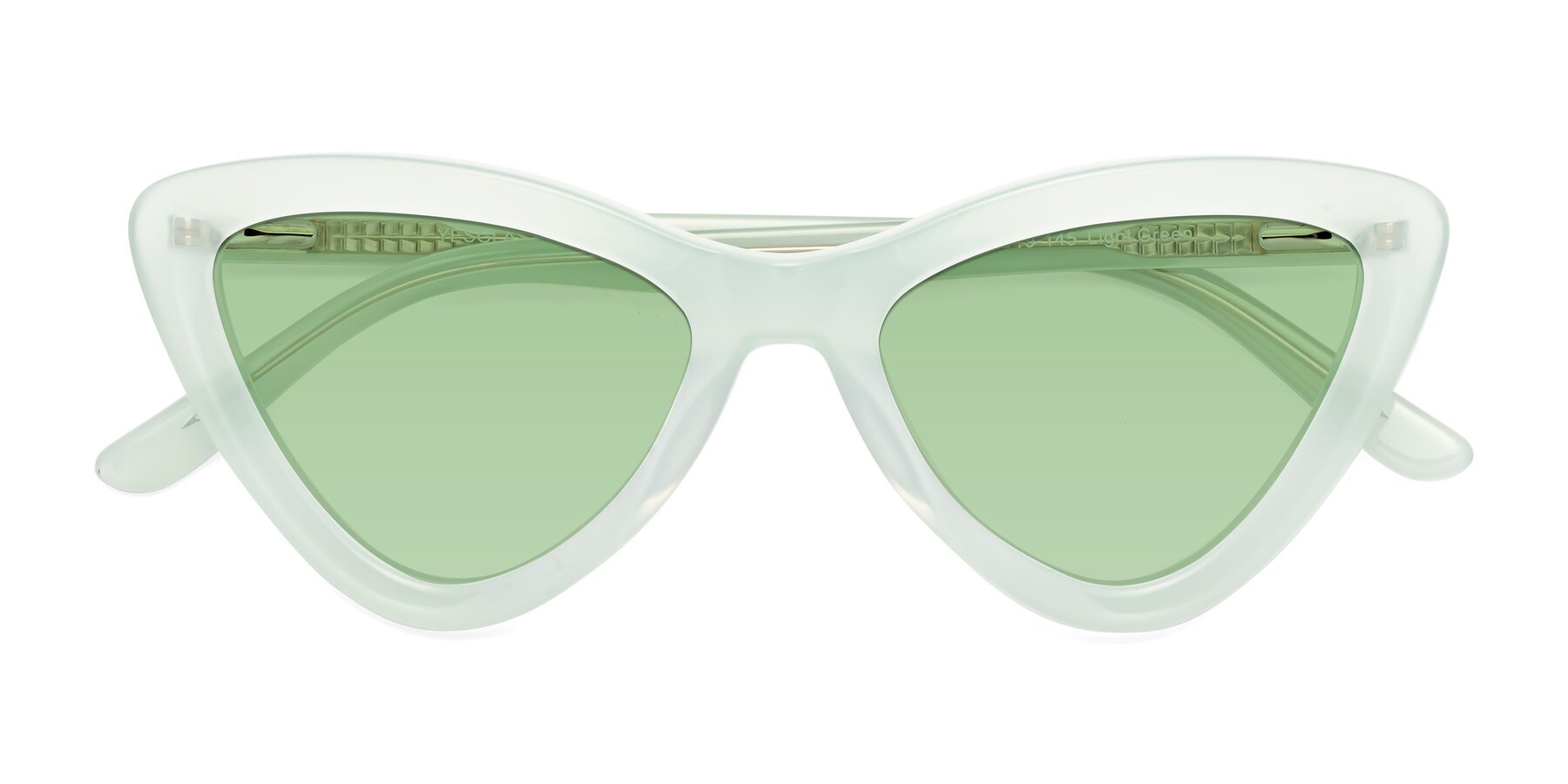 Folded Front of Candy in Light Green with Medium Green Tinted Lenses