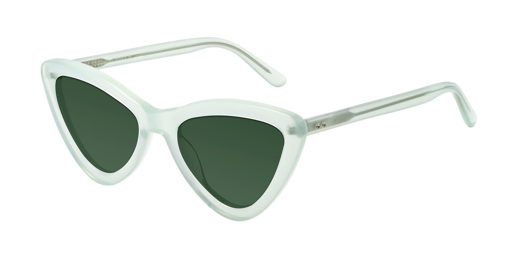 Angle of Candy in Light Green with Green Tinted Lenses