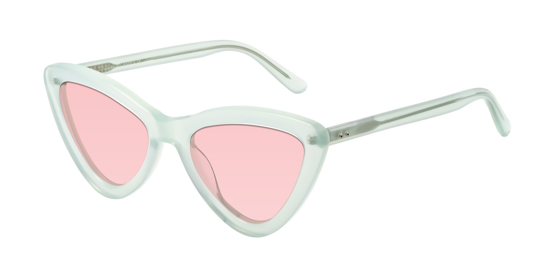 Angle of Candy in Light Green with Light Garnet Tinted Lenses