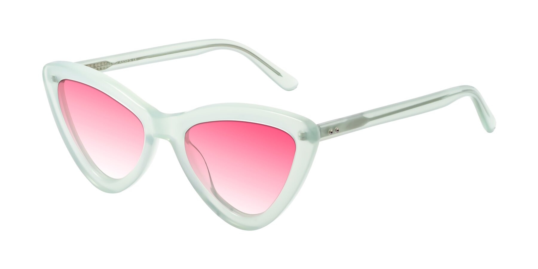 Angle of Candy in Light Green with Pink Gradient Lenses