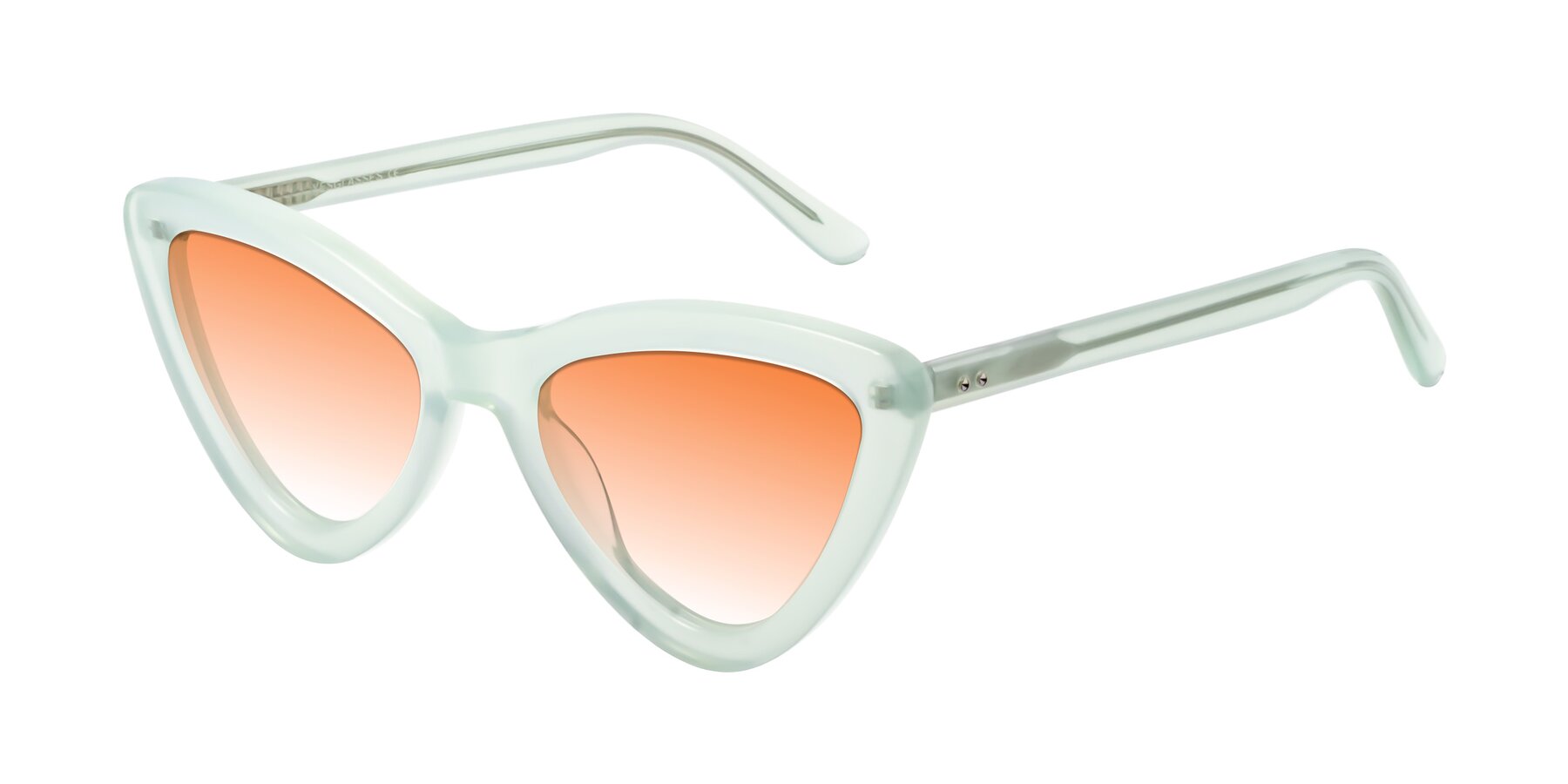 Angle of Candy in Light Green with Orange Gradient Lenses